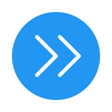 Hızlı ileri düğme simgesi, basit vektör çizim