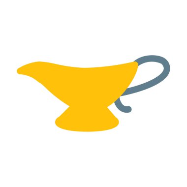 sos veya et suyu tekne simgesi, basit vektör çizim