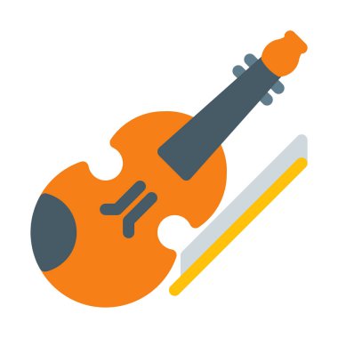 Keman yayı simgesi, basit vektör çizim ile