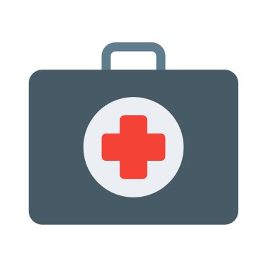 Tıbbi çanta depolama simgesini, basit vektör çizim