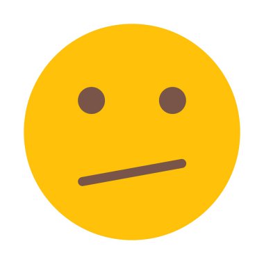 Garip yüz Smiley simgesi, basit vektör çizim