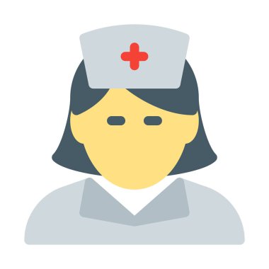 Hastane erkek hemşire simgesi, basit vektör çizim