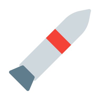 Roket Booster kabuk simge, basit vektör çizim