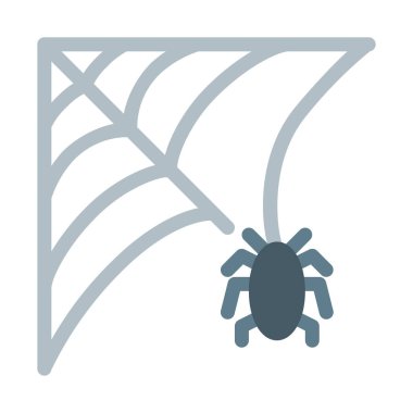 örümcek web simgesi, basit vektör çizim