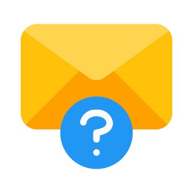 E-posta desteği ve yardım simgesi, basit vektör çizim