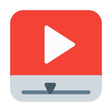 Müzik oyuncu çubuğu simgesi, basit vektör çizim