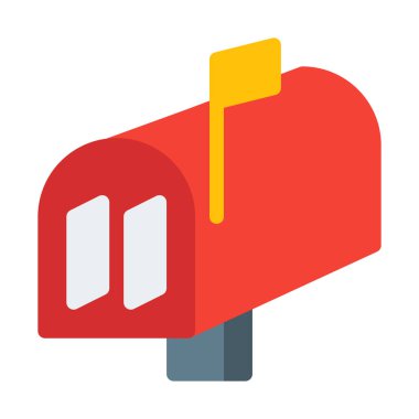 Posta kutusunu açtım simgesi, basit vektör çizim