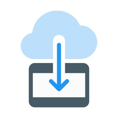 Tablet aygıt simgesi, basit vektör çizim indir