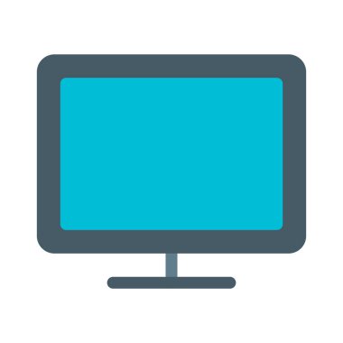 Oyun Flat monitör simgesi, basit vektör çizim