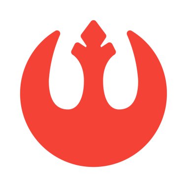 Rebel İttifak'ın sembol simge, basit vektör çizim