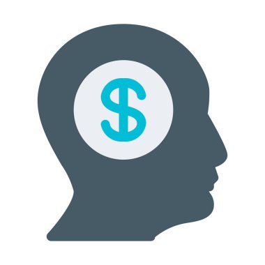 Para zihin simgesini, basit vektör çizim