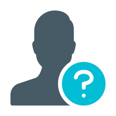 Bilinmeyen Kullanıcı simgesi, basit vektör çizim