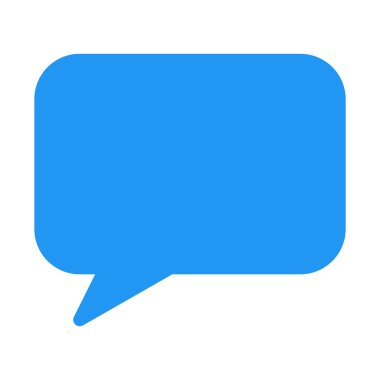 Konuşma balonu simgesinin, basit vektör çizim