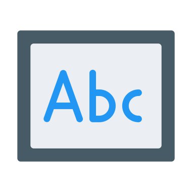 İngilizce sınıf Panosu simgesi, basit vektör çizim