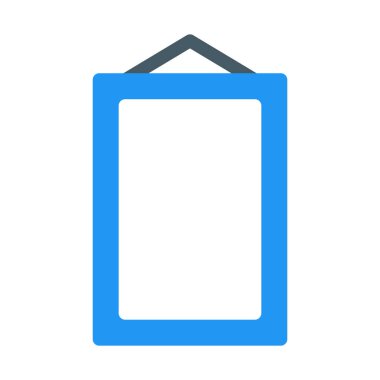 dikdörtgen çerçeve asılı simgesi, basit vektör çizim