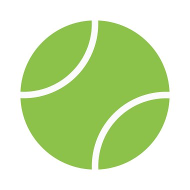 Tenis topu izole simgesi, basit vektör çizim
