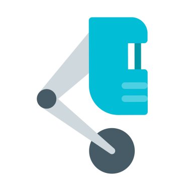 Robot boom Asansör simgesi, basit vektör çizim