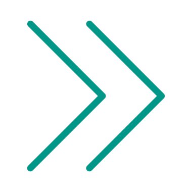 Çift sağ ok simgesi, basit vektör çizim