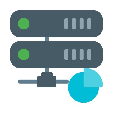 Sunucu alanı grafik simgesi, basit vektör çizim