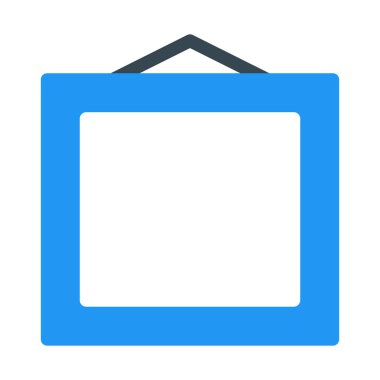 fotoğraf çerçevesi dikdörtgen simgesi, basit vektör çizim