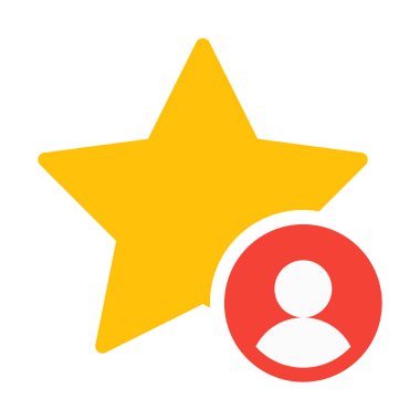 Kullanıcı simgesi, basit vektör çizim Star Rating