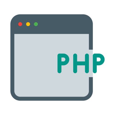 PHP programlama yazılımı simgesini, basit vektör çizim