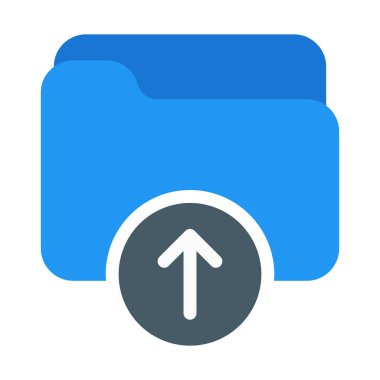 Karşıya yükleme veya ihracat klasörün simgesini, basit vektör çizim