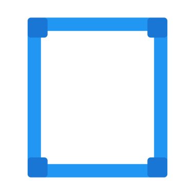 Çerçeve şablon simgesi, basit vektör çizim