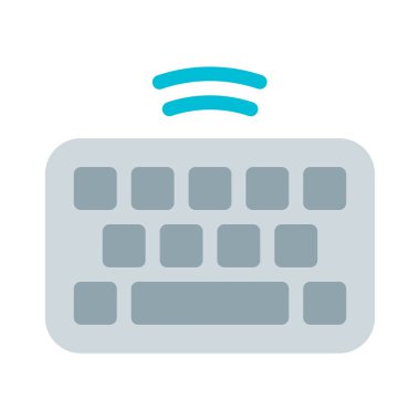 Kablosuz bilgisayar klavye simgesini, basit vektör çizim