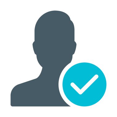 Doğrulanan kullanıcı simgesi, basit vektör çizim