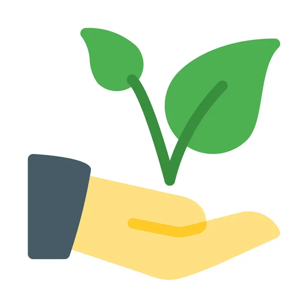 植物ケアとサポートのアイコン シンプルなベクター イラスト — ストックベクタ