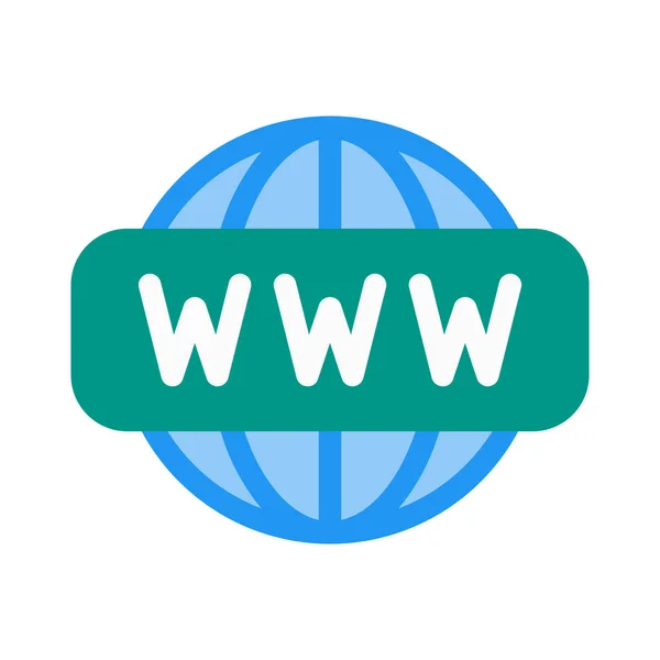 Ícone World Wide Web Ilustração Vetorial Simples — Vetor de Stock