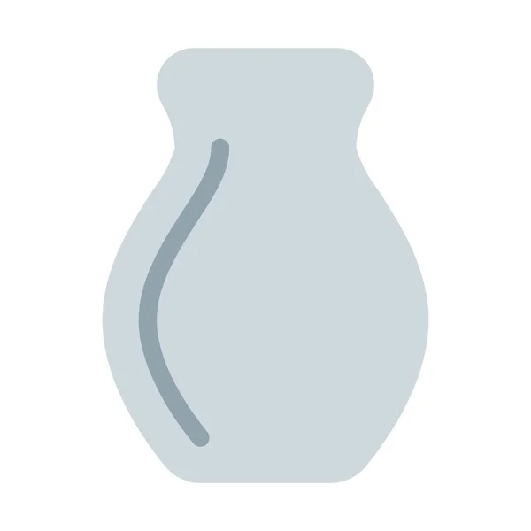 Antike Vase Oder Glas Ikone Einfache Vektorillustration — Stockvektor
