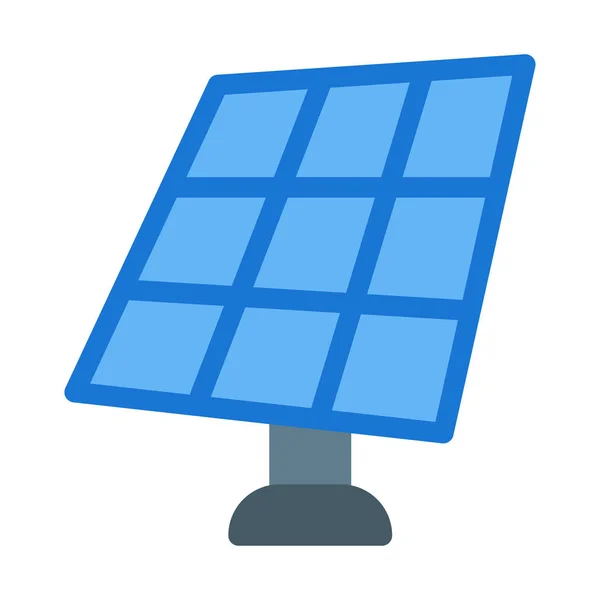 Fotovoltaikus Napelem Fényképikonra Egyszerű Vektoros Illusztráció — Stock Vector