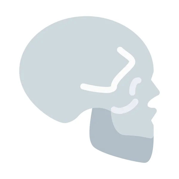 頭蓋骨の 線アイコン シンプルなベクター イラスト — ストックベクタ
