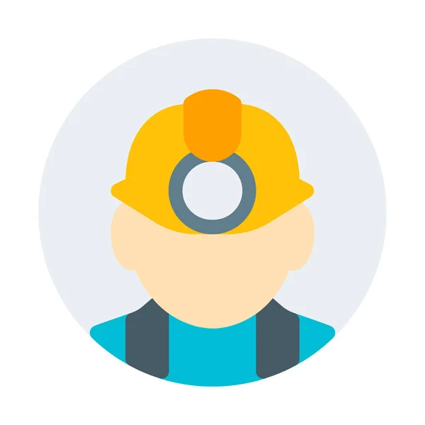 Miner Worker Icon Simple Vector Illustration — Stock Vector