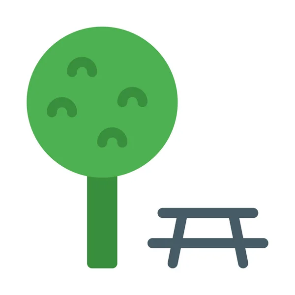 City Park Symbol Icon Simple Vector Illustration — Stock Vector