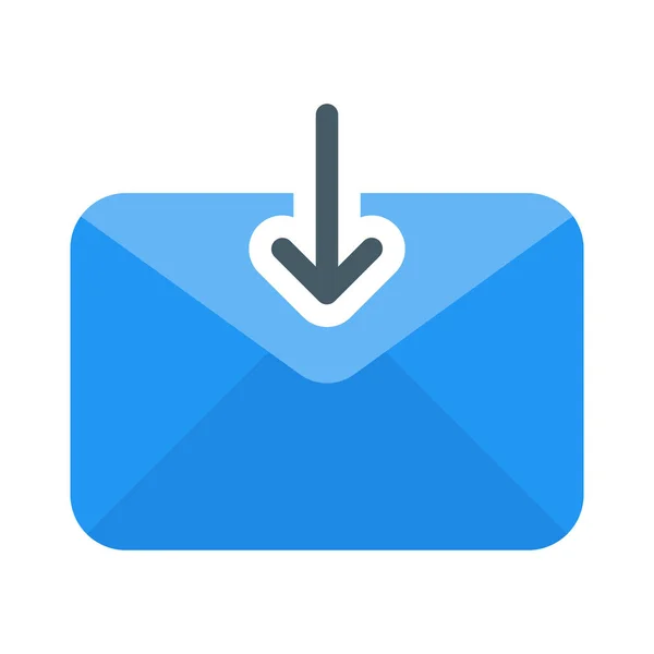 Mail Posteingang Herunterladen Symbol Einfache Vektorillustration — Stockvektor