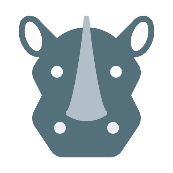 Носоріг Або Rhino Значок Прості Векторні Ілюстрації — стоковий вектор