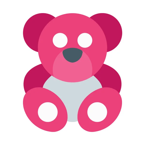 Teddy Bear Leksak Ikonen Enkla Vektorillustration — Stock vektor