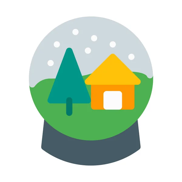 Decorative Snow Ball Icon Simple Vector Illustration — Stock Vector