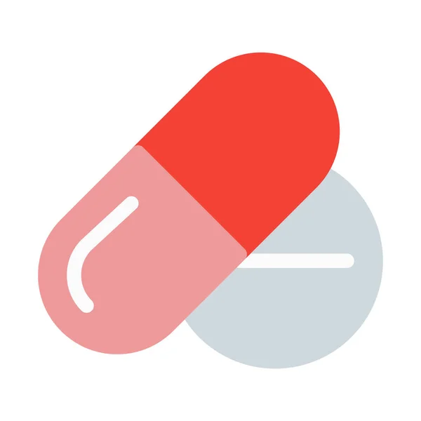 Pillen Und Kapseln Symbol Einfache Vektorillustration — Stockvektor
