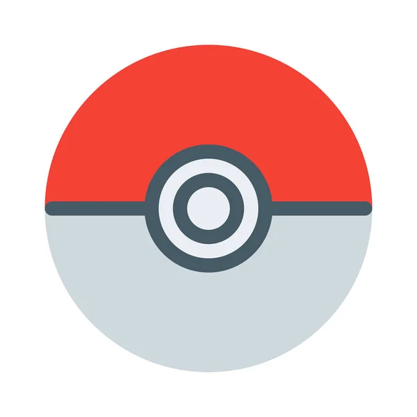 Samara, Rússia - 4 de agosto de 2016: Ícone de Pokeball sobre fundo branco.  Um Pokeball usado