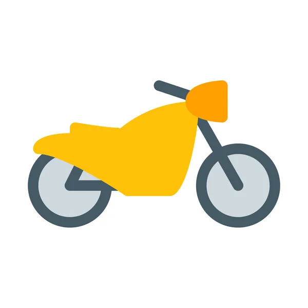 Motocross Bike Icono Motocicleta Ilustración Vector Simple — Vector de stock