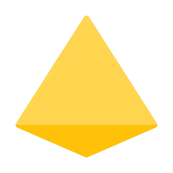 Tetrahedral Veelvlak Shapepictogram Eenvoudige Vectorillustratie — Stockvector