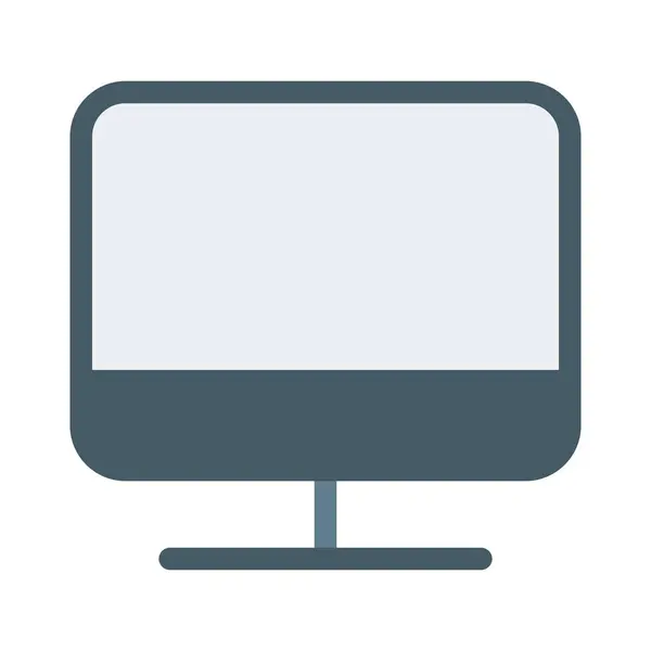 Flat Screen Monitor Icon Simple Vector Illustration — Stock Vector