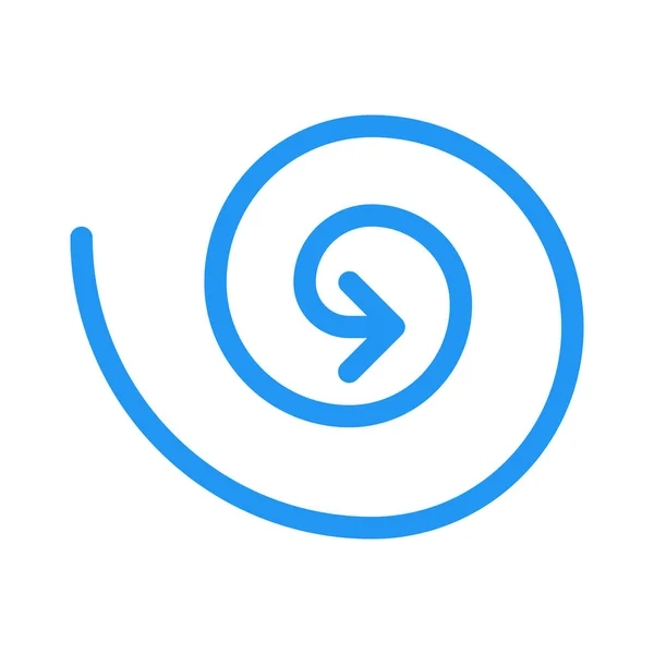 Espiral Loop Arrows Icono Ilustración Vector Simple — Vector de stock