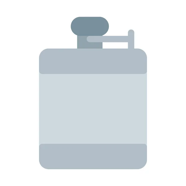 Acciaio Flask Icona Bottiglia Semplice Illustrazione Vettoriale — Vettoriale Stock