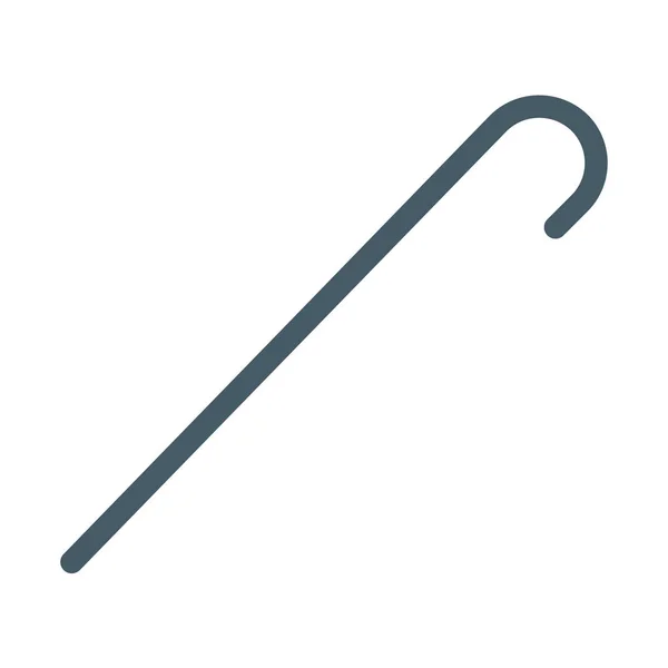 Altes Bend Stick Symbol Einfache Vektorillustration — Stockvektor