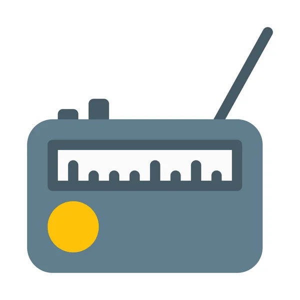 Zender Van Radio Pictogram Eenvoudige Vectorillustratie — Stockvector